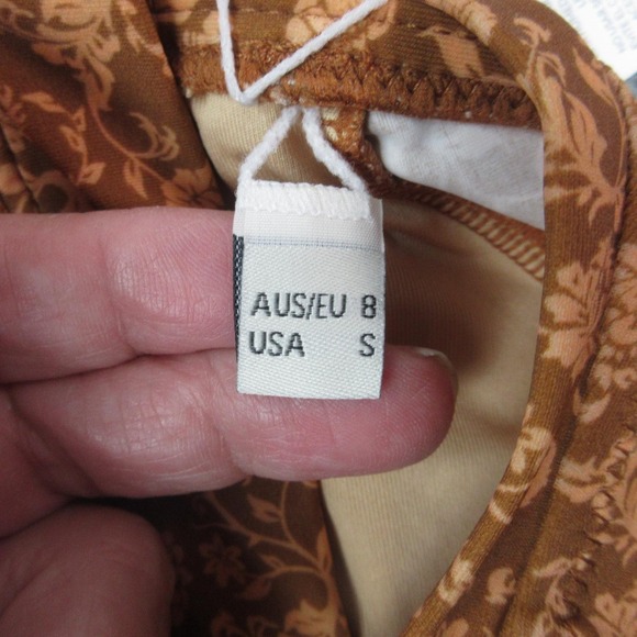 Rhythm. Swimsuit Womens Small Brown Nazare Paisley Long Sleeve 1 Piece Surf NWT - Picture 12 of 16